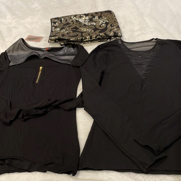 NWT Sequin midi skirt + two black tops - XS - Picture 10 of 12